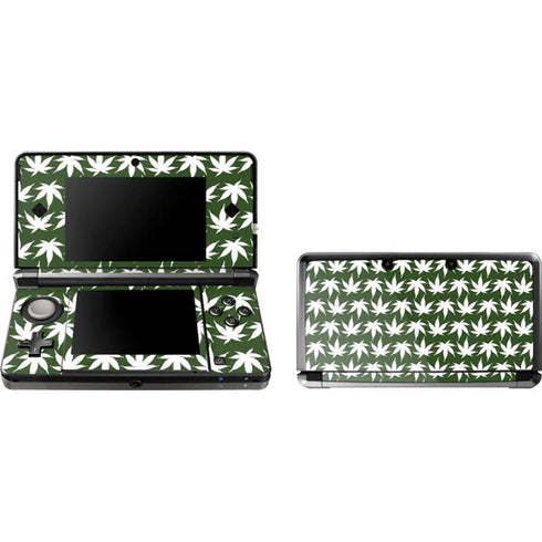 Marijuana Leaf White Pattern 3DS (2011) Skin
